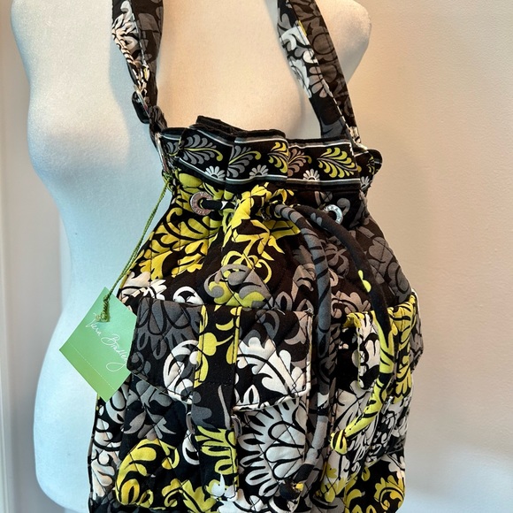 Vera Bradley Quick Draw Baroque handbag . (NWT) Black/Yellow/Grey List for $78 - Picture 3 of 4